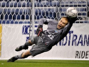 Chris Eylander’s 421 consecutive minutes without allowing a goal is a Professional Era record for an individual goalkeeper, and a team record for a single tournament. Photo: George Holland 