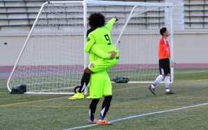 PSA Elite celebrate one of their seven goals in a 7-1 win over the Golden State Misioneros in the First Round of the 2015 US Open Cup. Photo: PSA Elite