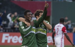 The Portland Timbers celebrate a goal against the San Jose Earthquakes in the 2016 US Open Cup. Photo: Jeff Wong | Prost Amerika