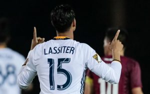 Ariel Lassiter of the Los Angeles Galaxy scored his second goal of the tournament in a 2-0 home win over the Sacramento Republic. Photo: LA Galaxy