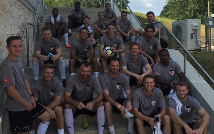 Atlanta-based Majestic SC enjoys the shade before the club's 2018 US Open Cup qualifying match against Lowcountry United. Majestic won 2-0. Photo: Majestic SC