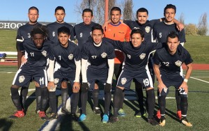 Azteca FC poses for a team photo before their 2018 US Open Cup qualifying game against the Colorado Rush. Photo: Azteca FC