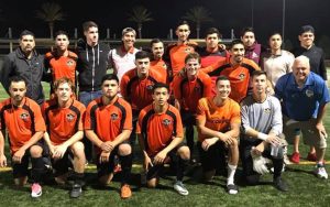 The Santa Ana Winds pose for a team photo before their 2018 US Open Cup qualifying match against Newcastle United. Photo: Santa Ana Winds