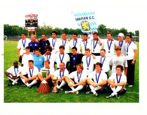 Bavarian SC celebrates the club's 2003 Amateur Cup title. Photo: Bavarian SC