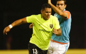 Players from Florida Soccer Soldiers and Miami FC battle for the ball in the First Round of the 2019 US Open Cup. Photo: Orovio Photography
