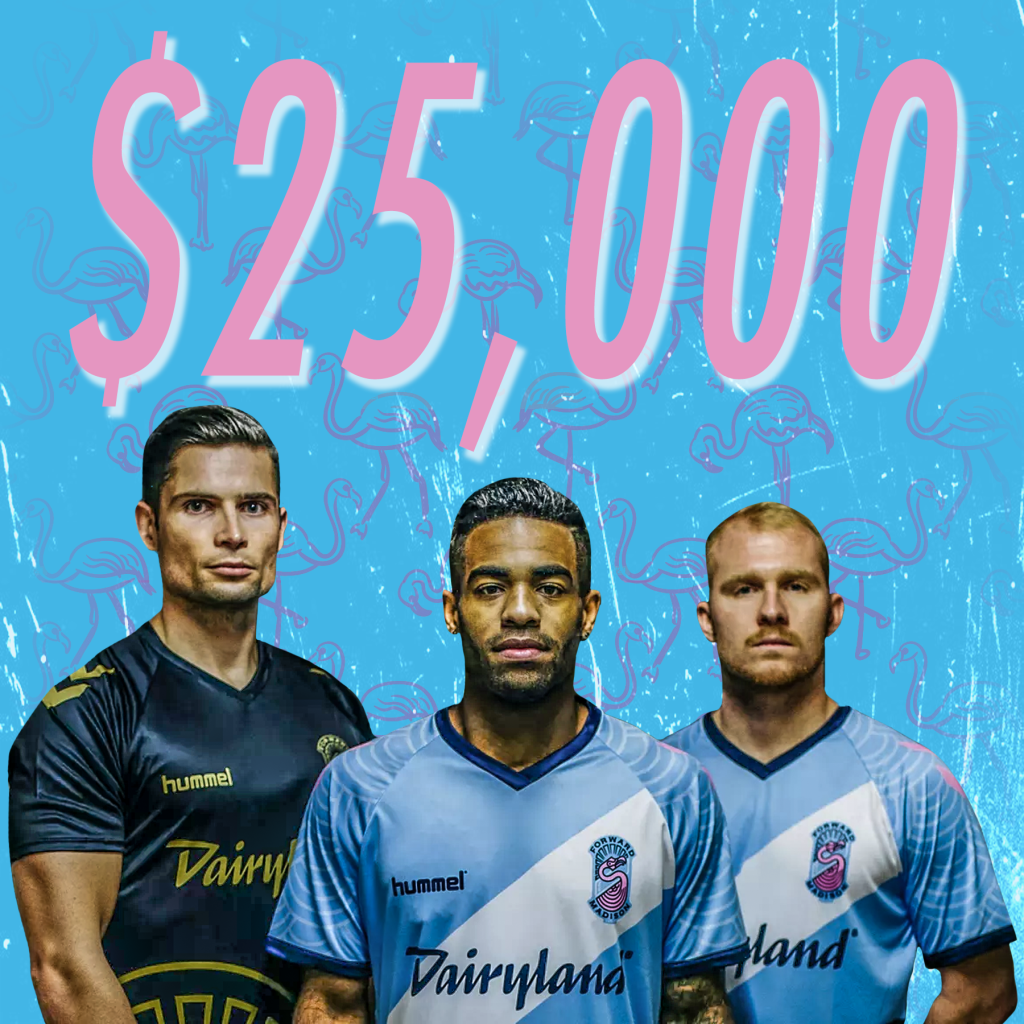 As the last remaining Division 3 pro team in the 2019 Lamar Hunt US Open Cup, Forward Madison FC of USL League One has won $25,000 in prize money. Graphic by Dallas Kreil | IG: @dak_design