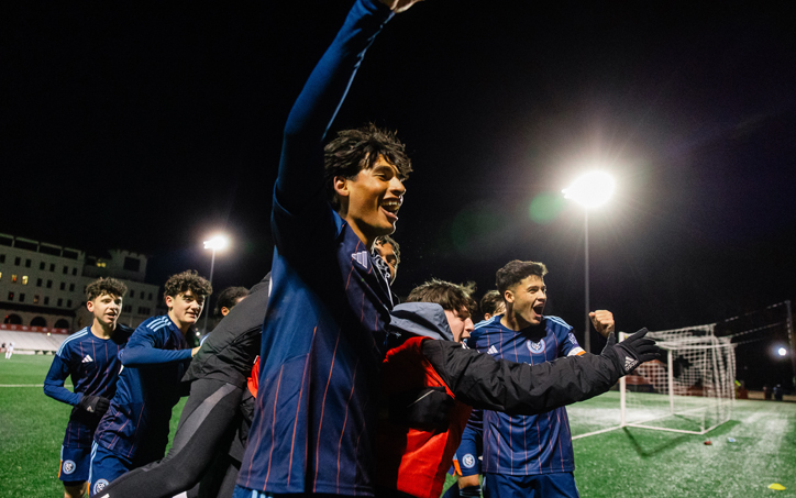 Players from NYCFC II celebrate in their First Round match against FC Motown in the 2024 US Open Cup. Photo: New York City FC II