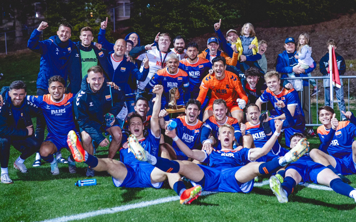 One Knoxville Sporting Club celebrates after a 2-0 win over Asheville City in the First Round of the 2024 US Open Cup. Photo: One Knoxville Sporting Club