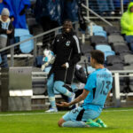 Minnesota United defender Anthony Markanich (13) celebrates after scoring the game winning goal during the 2025 US Open Cup Round of 16 match against St. Louis CITY. Photo: Steffenhagen Photography - Northland Soccer Journal