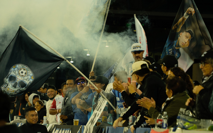 San Jose Earthquakes fans chant during the team's match vs. Sacramento Republic FC of the Fourth Round of the 2025 US Open Cup. Photo: Abel Anguiano