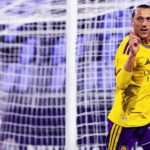 Griffin Dorsey of Orlando City SC celebrates after scoring a goal against the New England Revolution in the Round of 16 of the 2026 US Open Cup. Photo: Orlando City SC