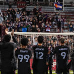 Colorado Rapids players celebrate with their fans after a 2-0 win over the San Jose Earthquakes in the Quarterfinals of the 2026 US Open Cup. Photo: Colorado Rapids