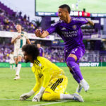 Tiago of Orlando City SC reacts after scoring a goal against Atlanta United FC in the 2026 US Open Cup Quarterfinals. Photo: Orlando City SC