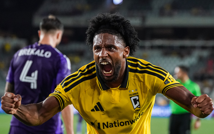 Steven Moreira of the Columbus Crew reacts during Wednesday's 2026 US Open Cup Semifinal against Orlando City SC. Photo: Mathieu Starke - Starke_Photo