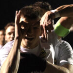 Steel City FC players celebrate after scoring a goal against Croatia Cleveland in a 2026 US Open Cup qualifier. Photo: Randy Werner