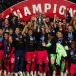 St. Louis CITY SC celebrates after beating the Columbus Crew 5-3 in penalty kicks to win the 2026 US Open Cup championship. Photo: Carlos Hernandez-Chavez - Black Cat Photography